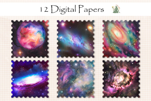 Dreamy Universe Digital Paper