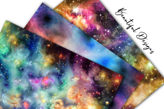 Watercolor Multiverse Digital Paper