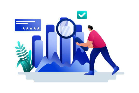 Project Report Flat Illustration