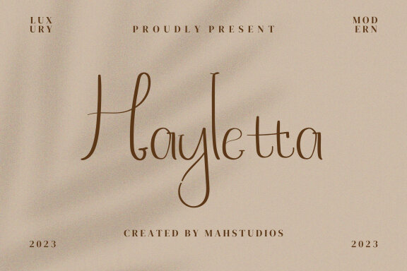 Hayletta Script Fonts