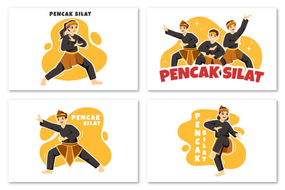 12 Pencak Silat Sport Illustration