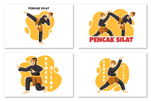 12 Pencak Silat Sport Illustration
