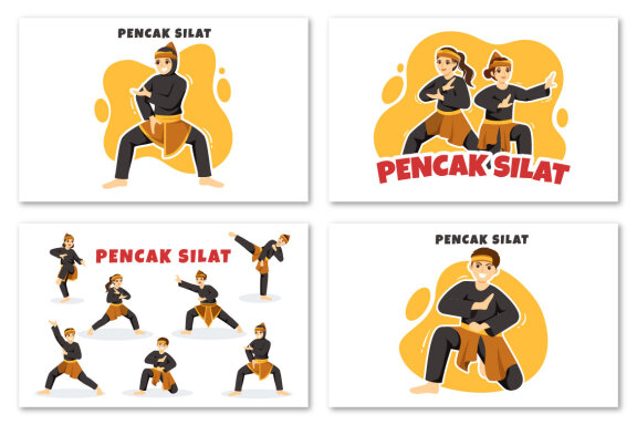 12 Pencak Silat Sport Illustration