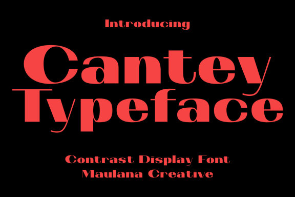 Cantey Contrast Display Font