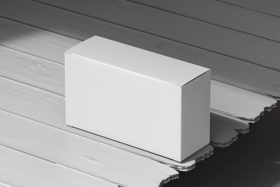 Paper Box Mockup Under Daylight Eco Branding and Packaging