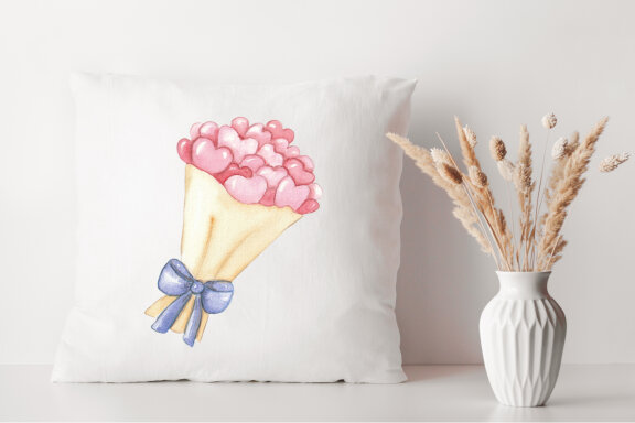 Watercolor clipart - Lovely Valentine