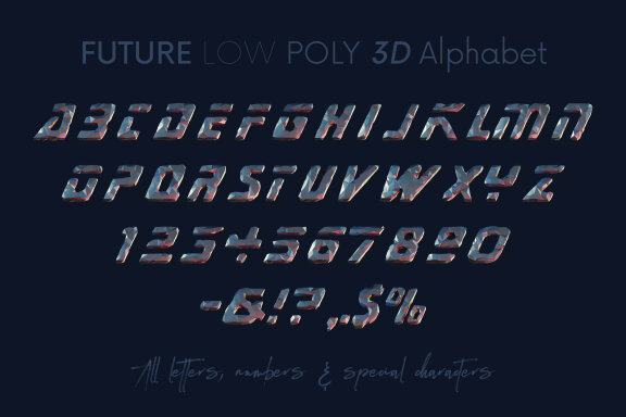Future Low Poly - 3D Lettering
