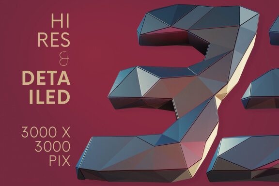 Future Low Poly - 3D Lettering