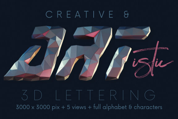 Future Low Poly - 3D Lettering