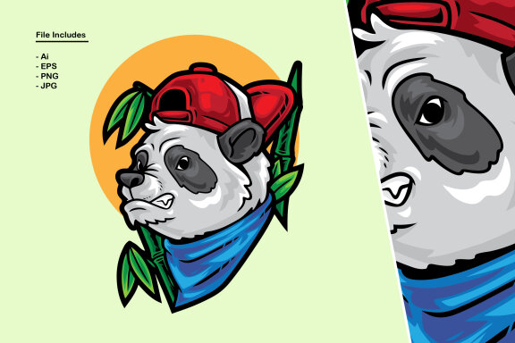 Panda Street Style Illustration
