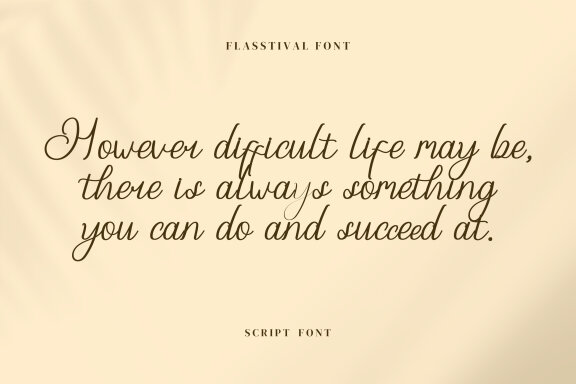 Flasstival Script Fonts
