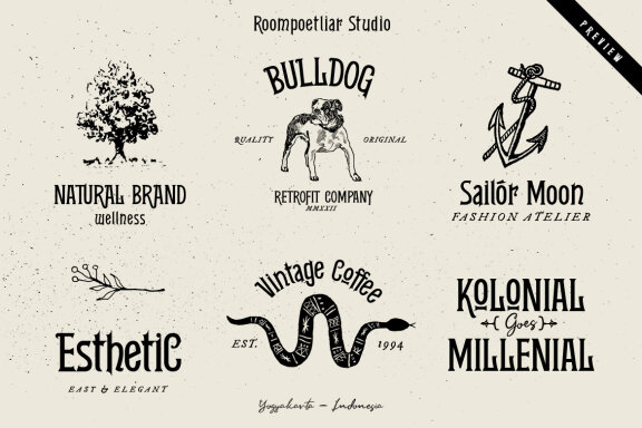 Klasszikus Vintage Font