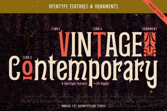 Klasszikus Vintage Font