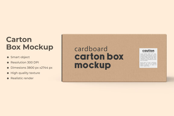 Rectangle carton box mockup
