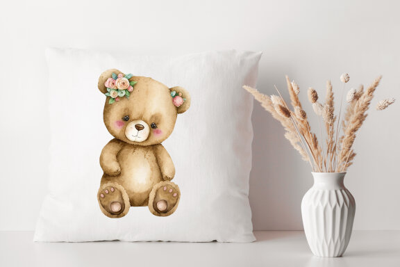 Bear teddy Watercolor Clipart