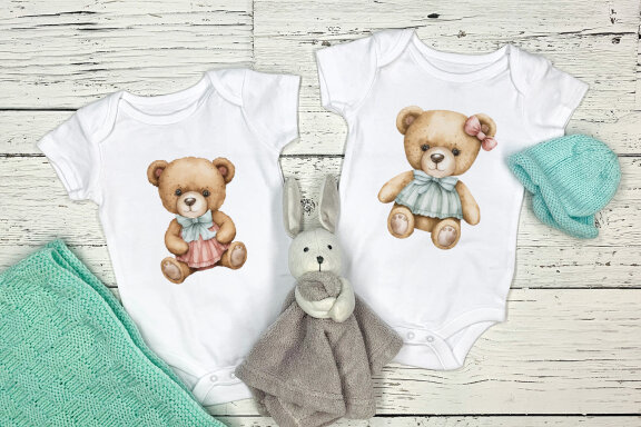 Bear teddy Watercolor Clipart