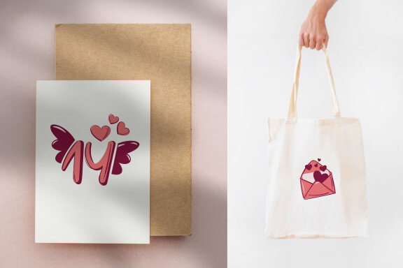 Valentine's Day Hand Drawn Icons-21 Elements-PNG / JPG / EPS