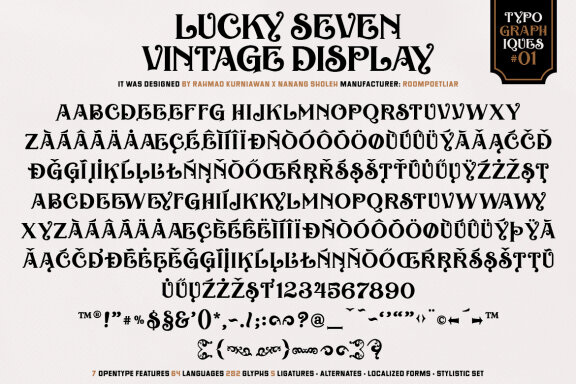Lucky Seven Vintage Font