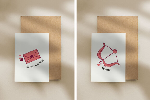 Valentine's Day Greeting Cards Bundle-9 Designs-Ready to Print-Print From Home