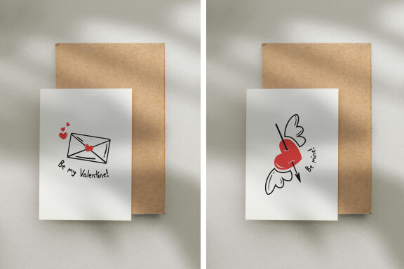 Valentine's Day Greeting Cards Bundle-12 Designs-Ready to Print-Print From Home