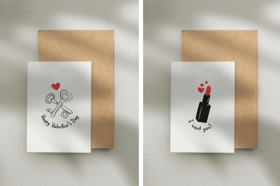 Valentine's Day Greeting Cards Bundle-12 Designs-Ready to Print-Print From Home