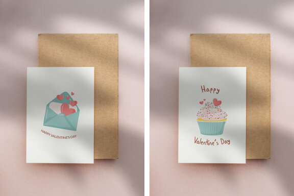 Valentine's Day Greeting Cards Bundle-9 Designs-Ready to Print-Print From Home