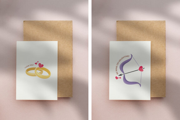 Valentine's Day Greeting Cards Bundle-8 Designs-Ready to Print-Print From Home