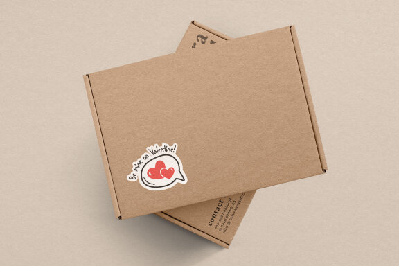 Valentine's Day Printable Stickers-9 Stickers-Ready to Print-Print From Home