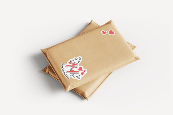 Valentine's Day Printable Stickers-9 Stickers-Ready to Print-Print From Home