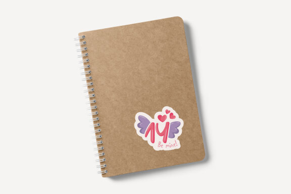 Valentine's Day Printable Stickers-9 Stickers-Ready to Print-Print From Home