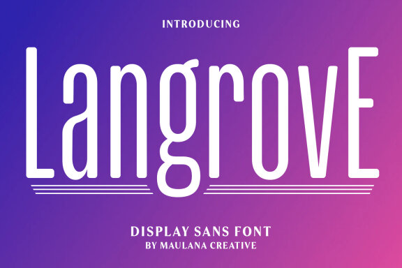 Langrove Sans Condensed Display Font