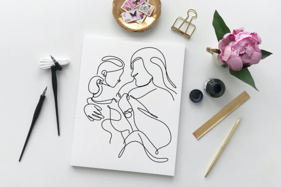 Women Day Line Art Minimal