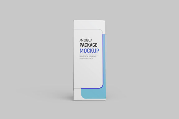 Isolated rectangle box mockup