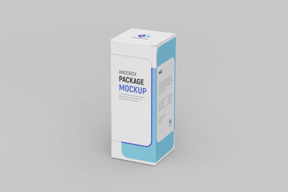 Isolated rectangle box mockup