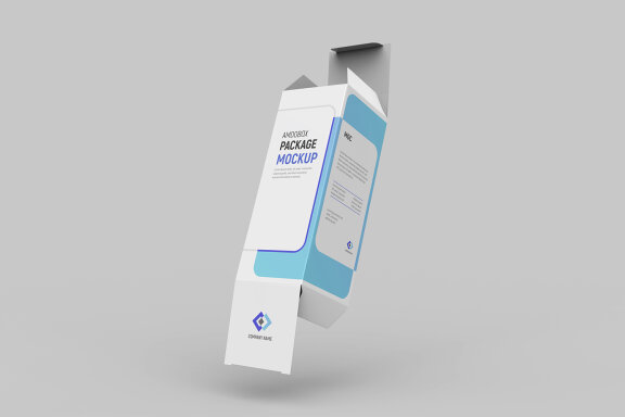 Isolated rectangle box mockup