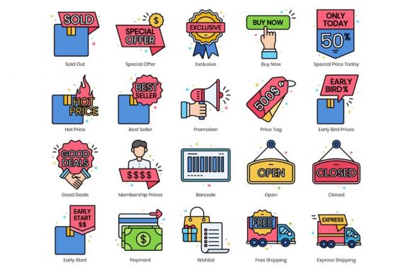 70 Black Friday Icons | Vivid