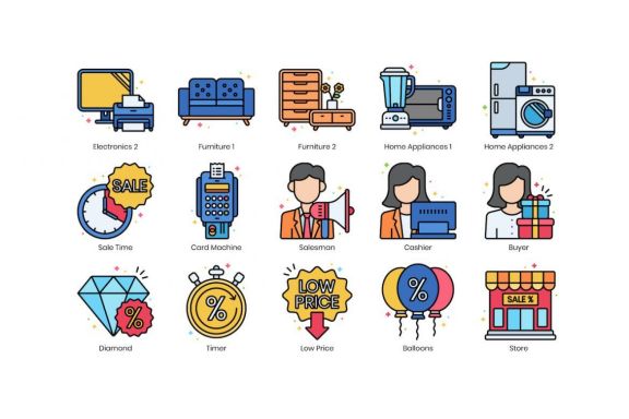 70 Black Friday Icons | Vivid