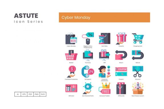 70 Cyber Monday Icons | Astute