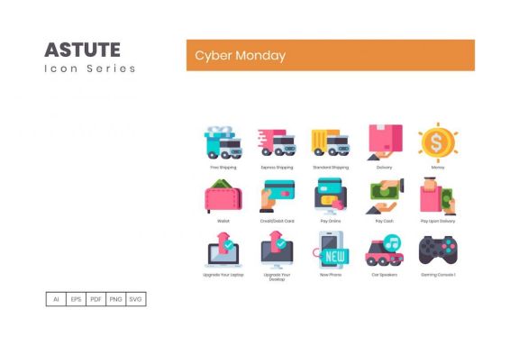 70 Cyber Monday Icons | Astute