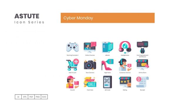 70 Cyber Monday Icons | Astute