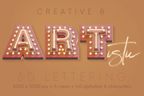 Theater Lights - 3D Lettering