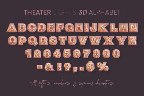 Theater Lights - 3D Lettering