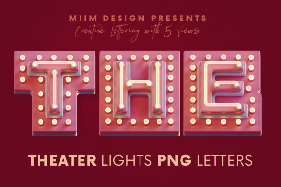 Theater Lights - 3D Lettering