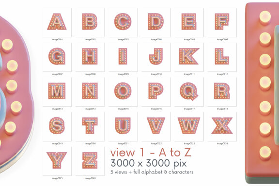 Theater Lights - 3D Lettering