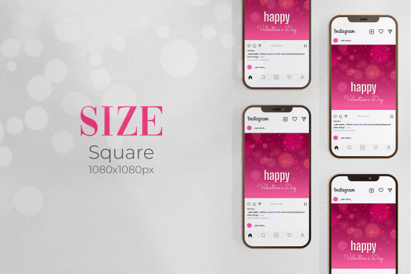 Happy Valentine's Day Editable Banner - JPG / Ai / Canva Template