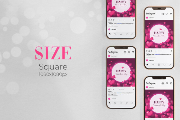 Happy Valentine's Day Editable Banner - JPG / Ai / Canva Template