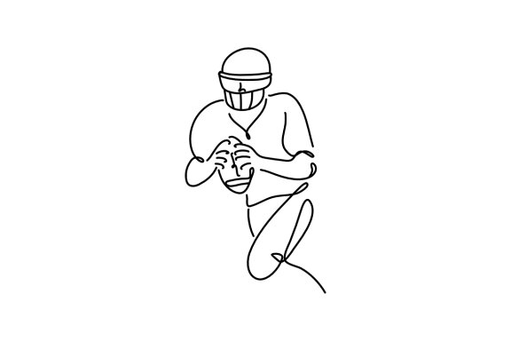 super bowl continuous drawing line art