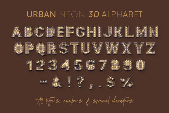 Urban Neon - 3D Lettering