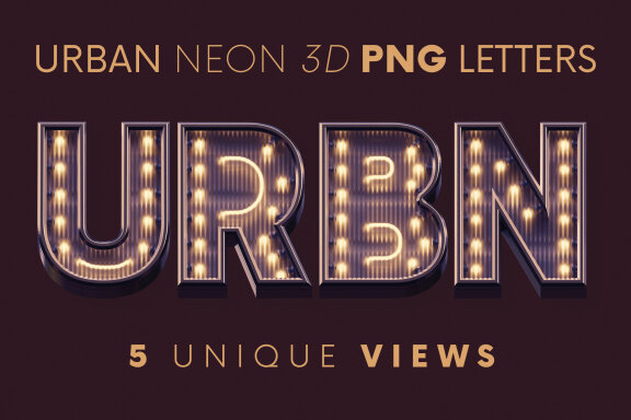 Urban Neon - 3D Lettering
