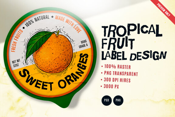 Tropical Fruit Illustration